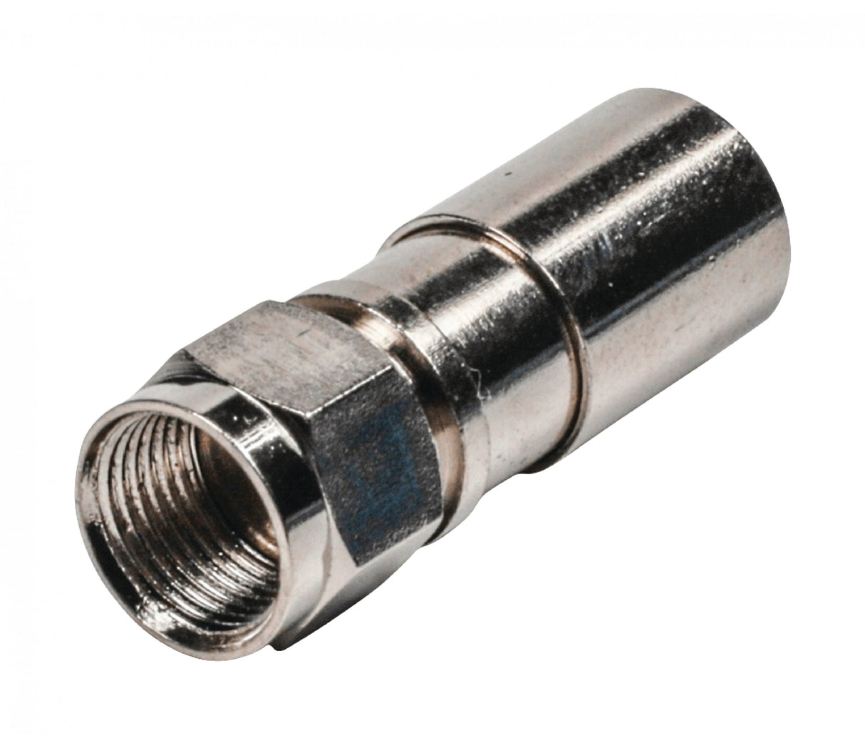 Conector F de compressão com 7,00 mm de diâmetro, composto por 10 peças metálicas *Não categorizado