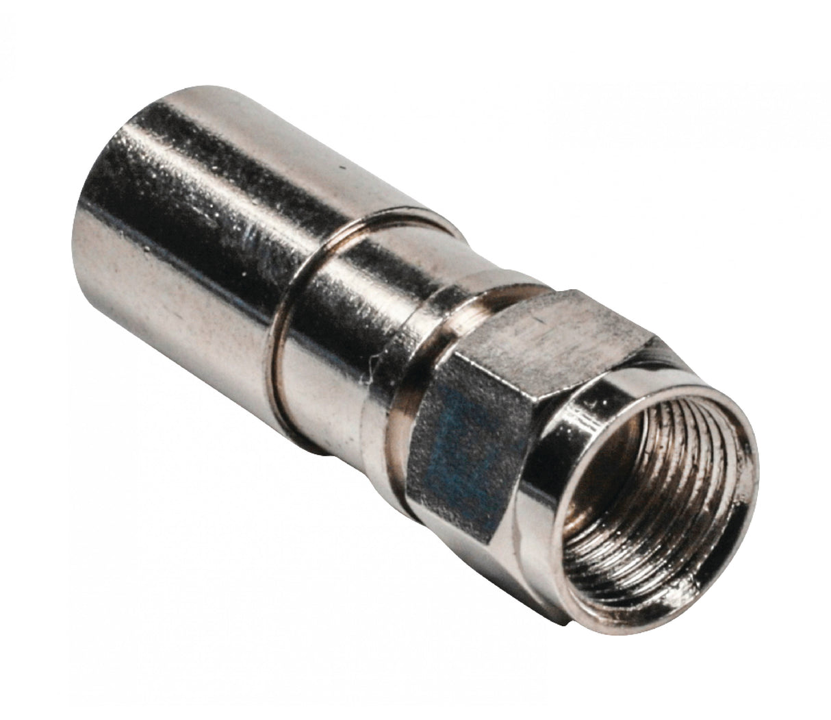 Conector F de compressão com 7,00 mm de diâmetro, composto por 10 peças metálicas *Não categorizado