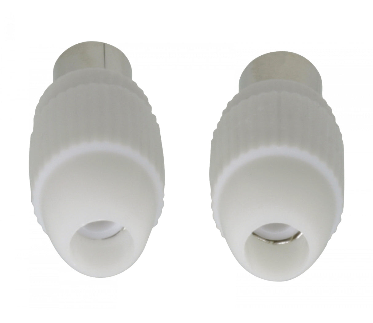 Coaxial Connector Male + Female, 2 pcs. in White Antenna