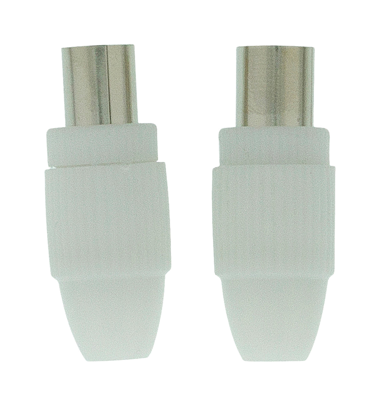 Coaxial Connector Male + Female, 2 pcs. in White Antenna