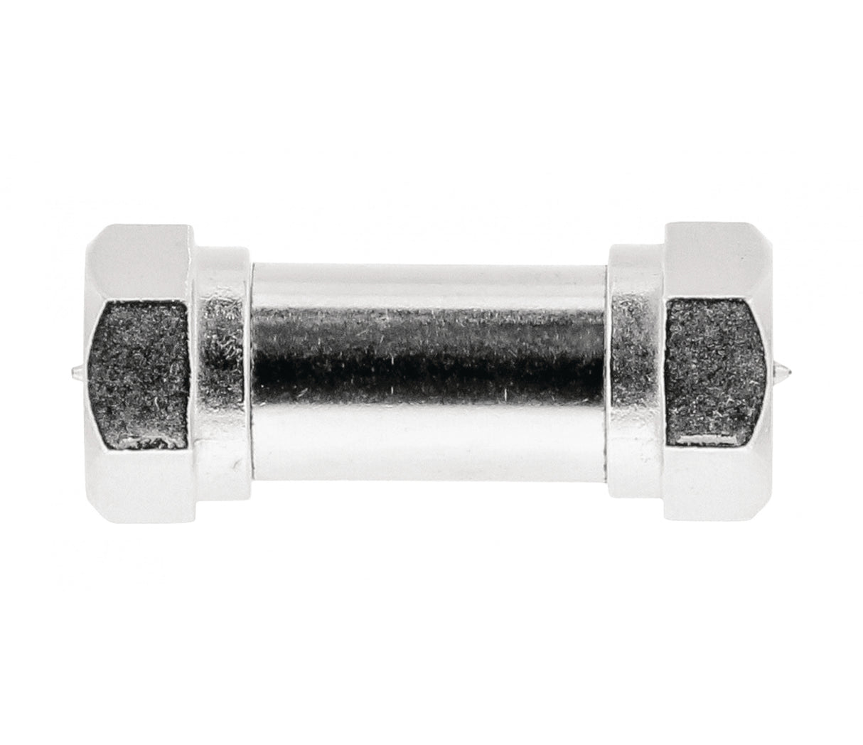 Male F Antenna Coupler - Metallic, 10 Units