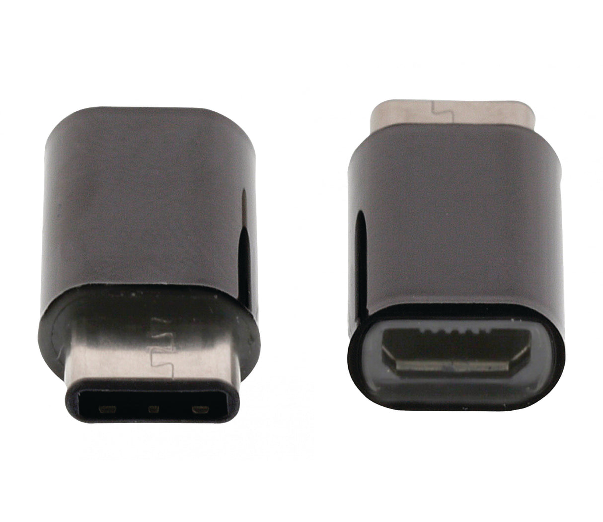Adaptador USB 2.0 Micro B Fêmea para C Macho, Cabo de 0,15 m, Preto