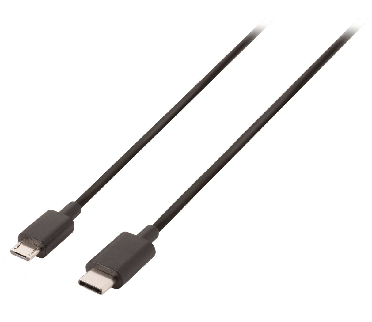 Cabo USB 2.0 Tipo C Macho para Micro B, 1,00 m, Preto