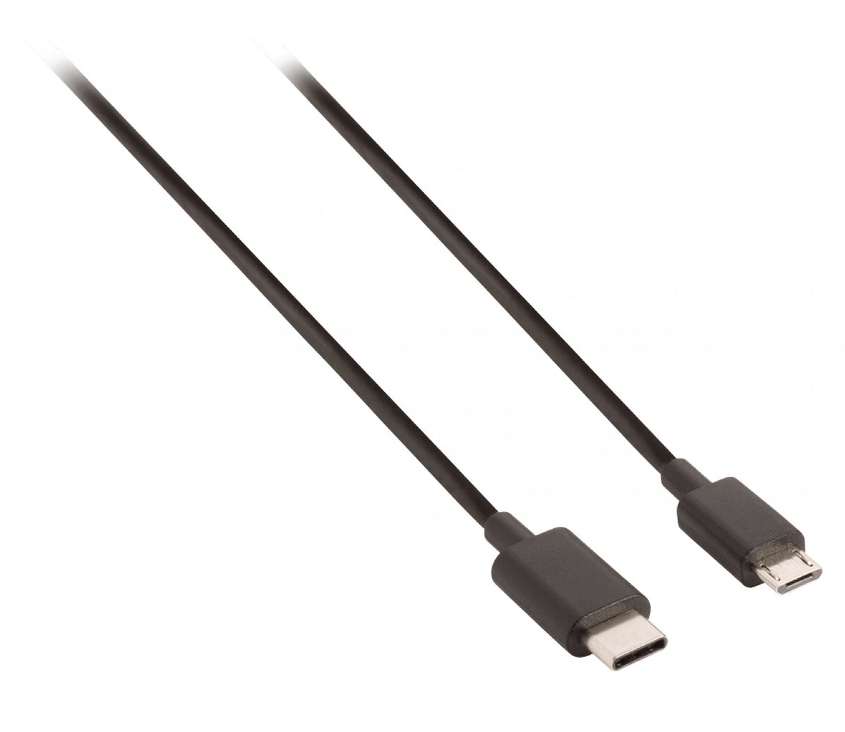 Cabo USB 2.0 Tipo C Macho para Micro B, 1,00 m, Preto