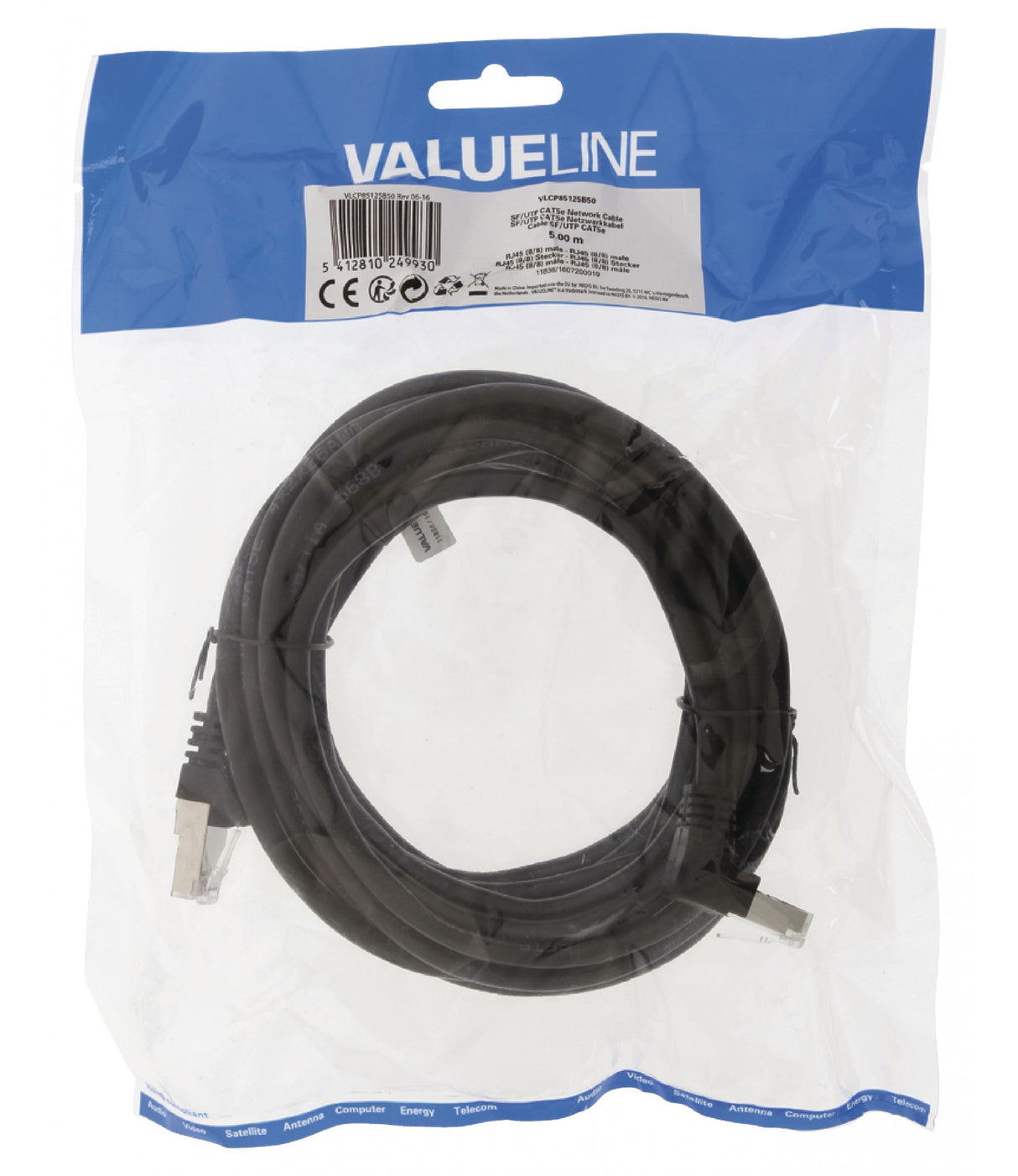 Cat5e Sf/utp Rj45 network cable (8p8c) Male - 5.00 m