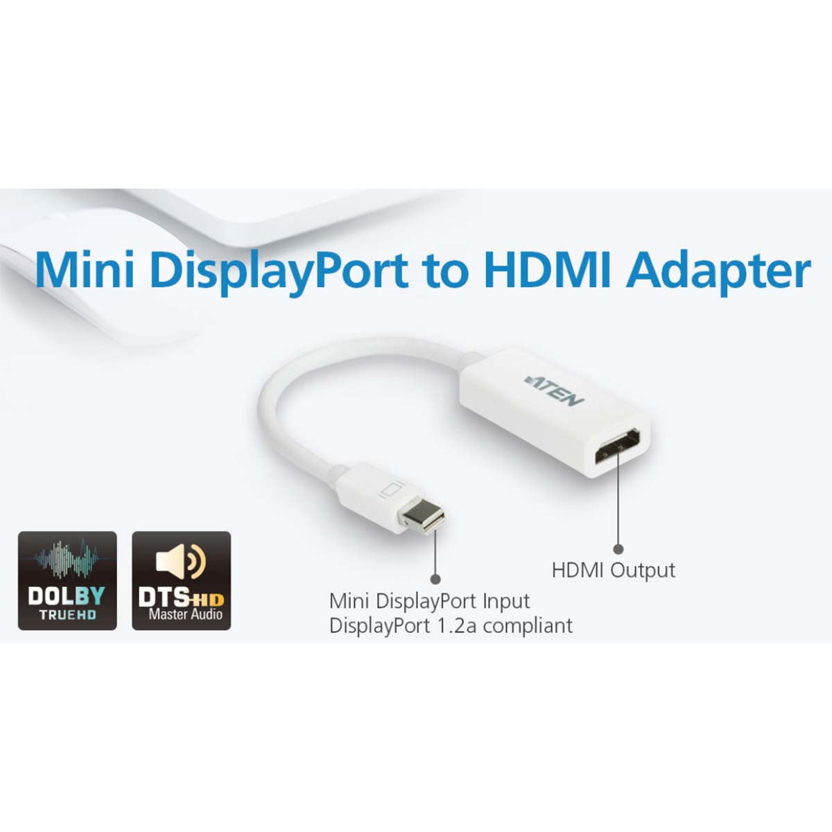 Mini Displayport Cable Male - HDMI Connector 0.15 m White Cables