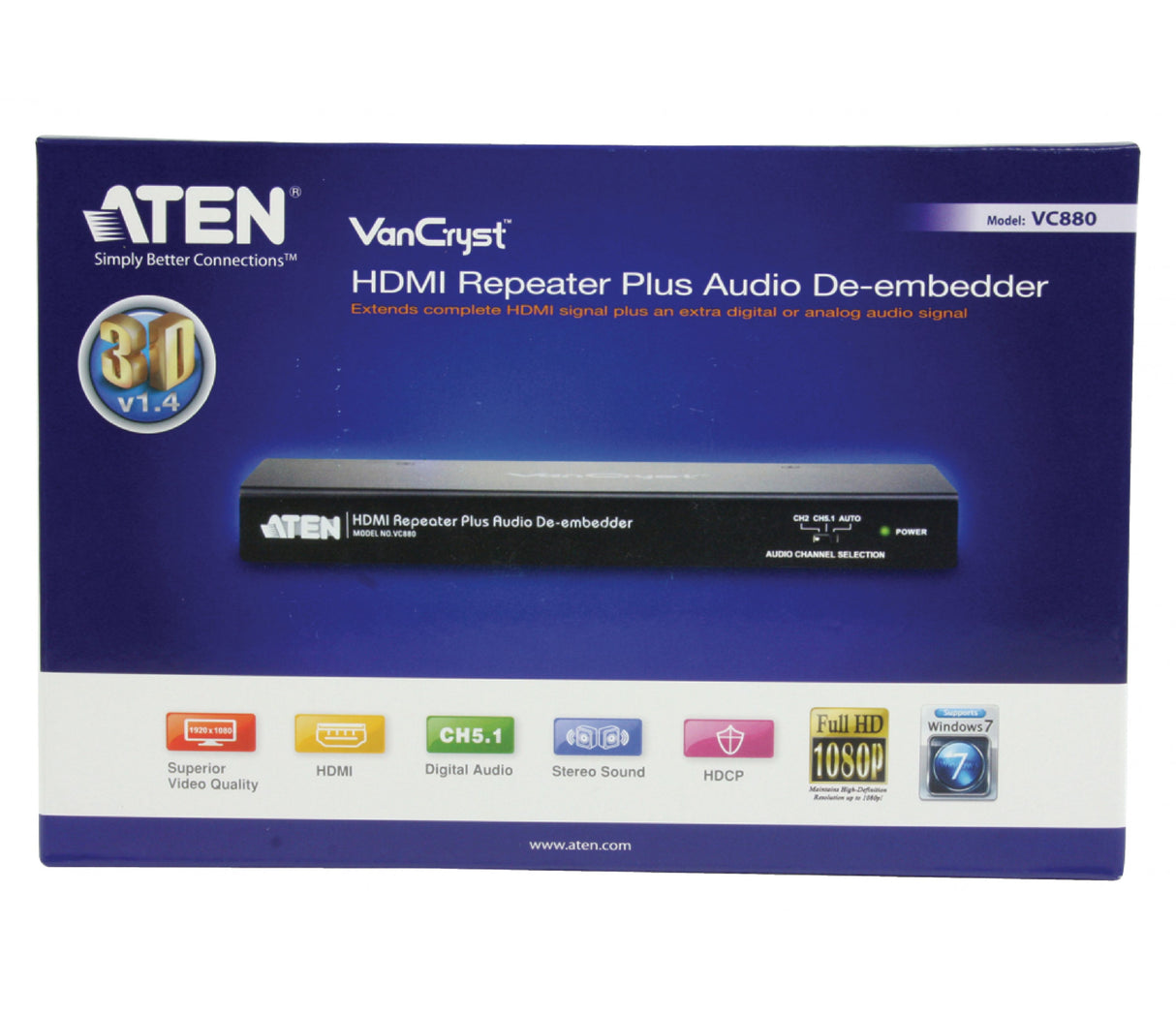 Conversor de entrada/saída HDMI + Toslink fêmea 3x RCA