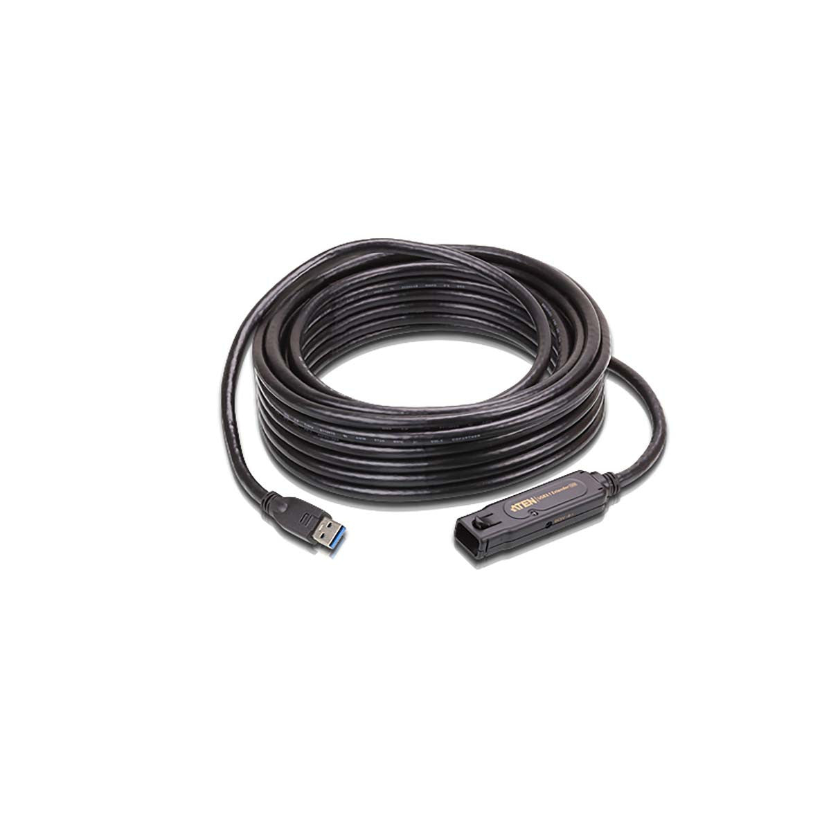 USB 3.0 A Male - Female Round Extension Cable 10m Black