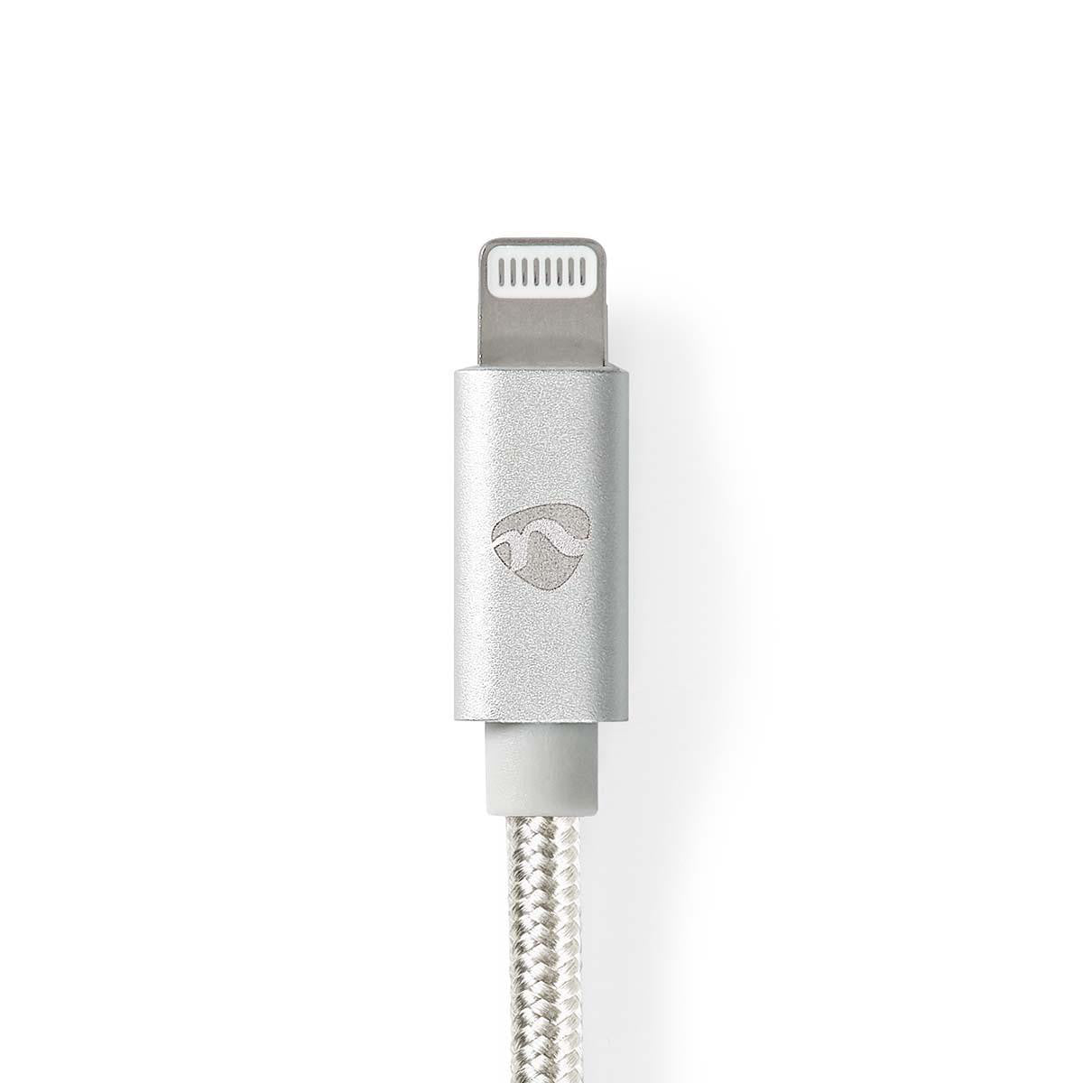 Cabo de carregamento e sincronização | Conector Lightning de 8 pinos macho da Apple - USB A 3,0 m em alumínio