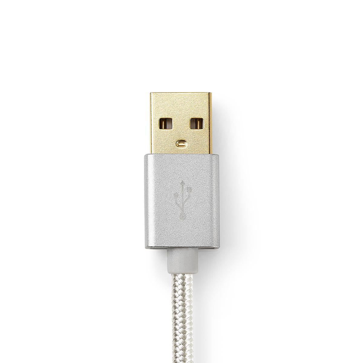 Cabo de carregamento e sincronização | Conector Lightning de 8 pinos macho da Apple - USB A 3,0 m em alumínio