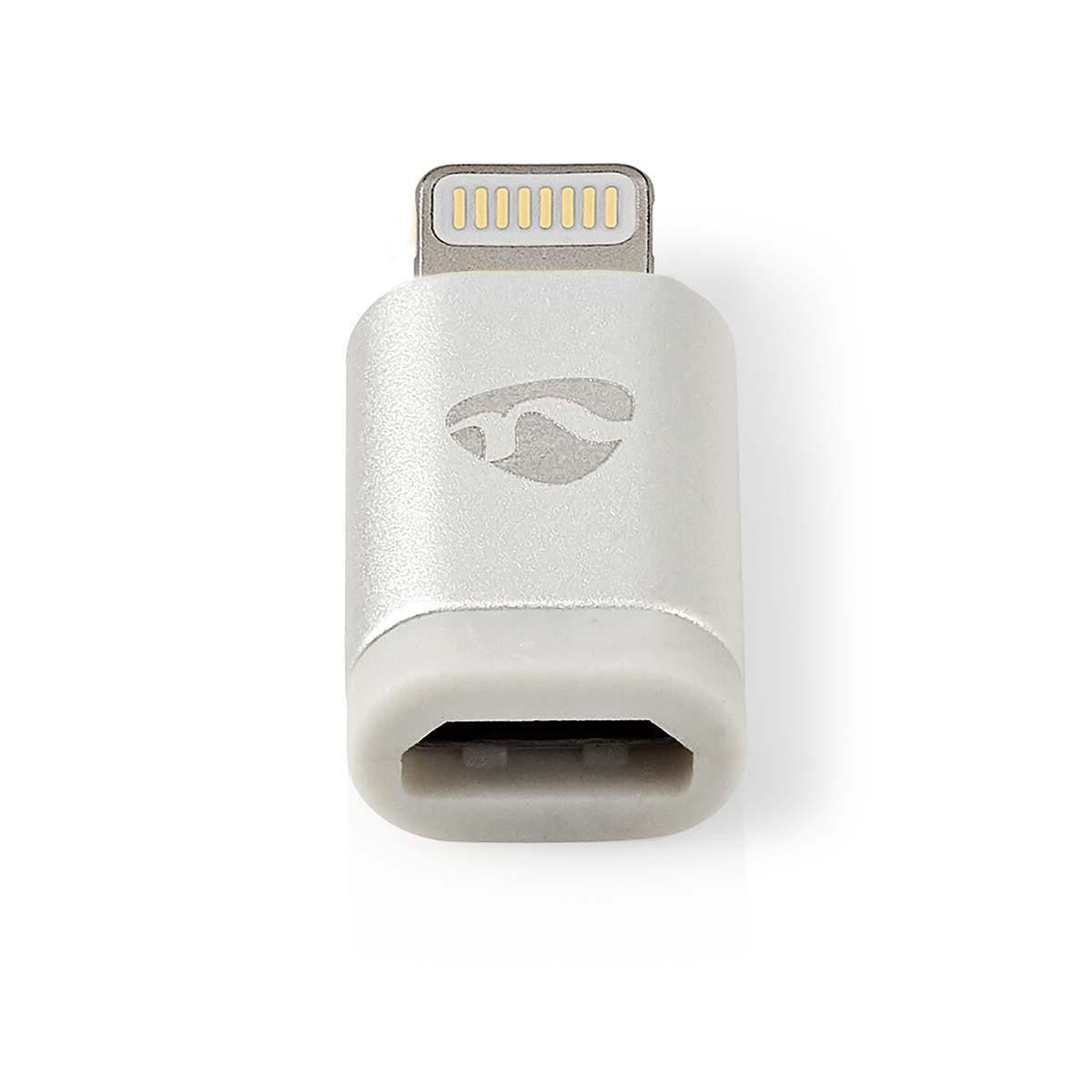 Adaptador de Lightning Apple | Conector 8 Pines Macho - USB Micro B Hembra