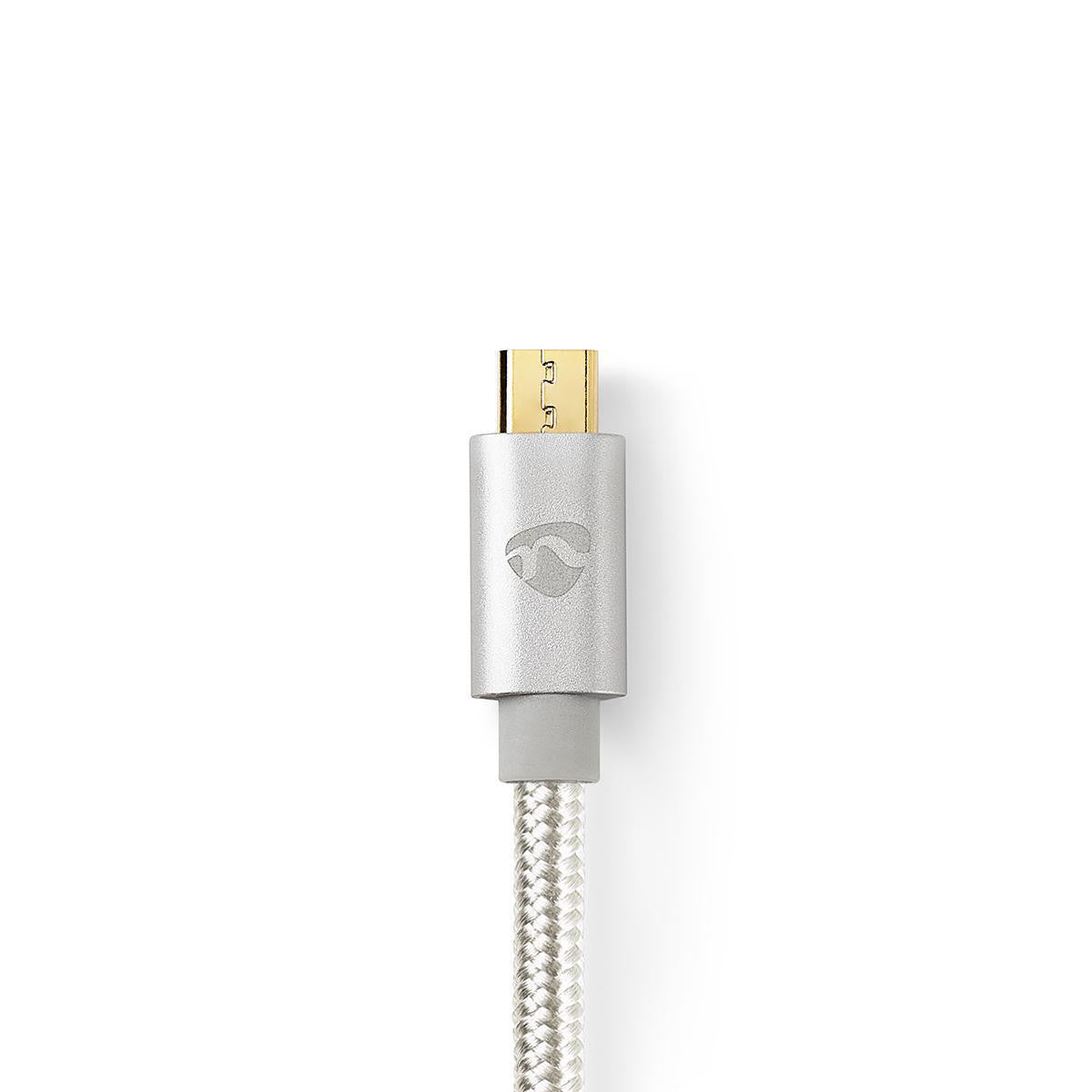 USB 2.0 Cable | Type C Male - Micro B 3.0 m Aluminum