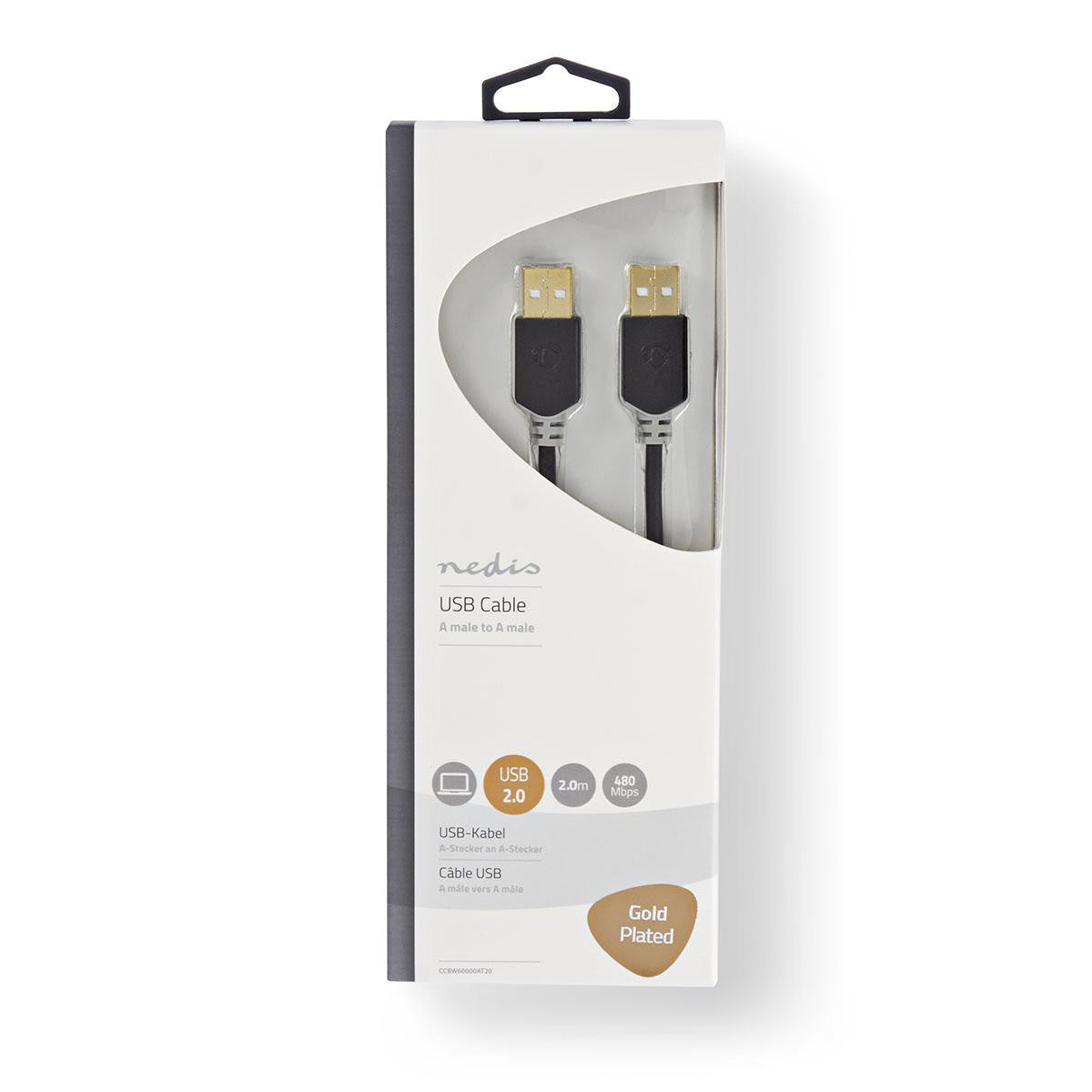USB 2.0 Cable | A Male - 2.0 m Anthracite