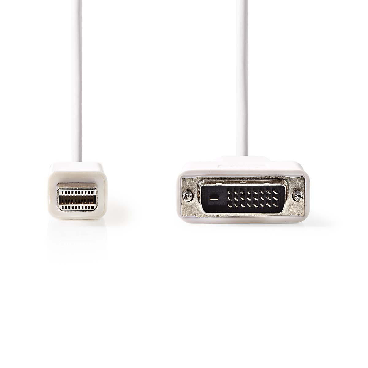 Cabo Mini DisplayPort para DVI | DisplayPort Macho - 24+1 Pinos DVI-D 2.0 m Branco