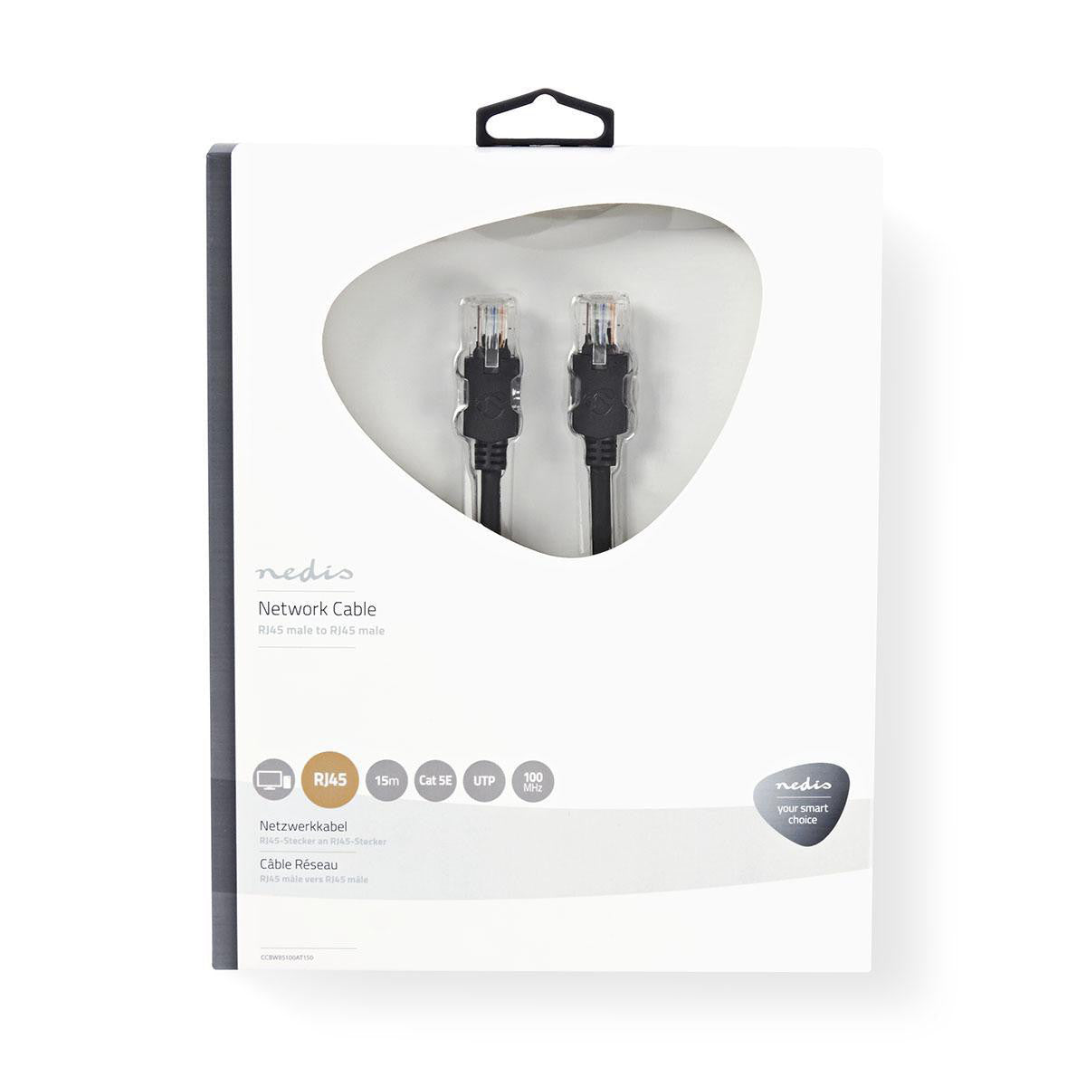 Cat5e UTP Network Cable | RJ45 (8p8c) Male - 15 m Anthracite