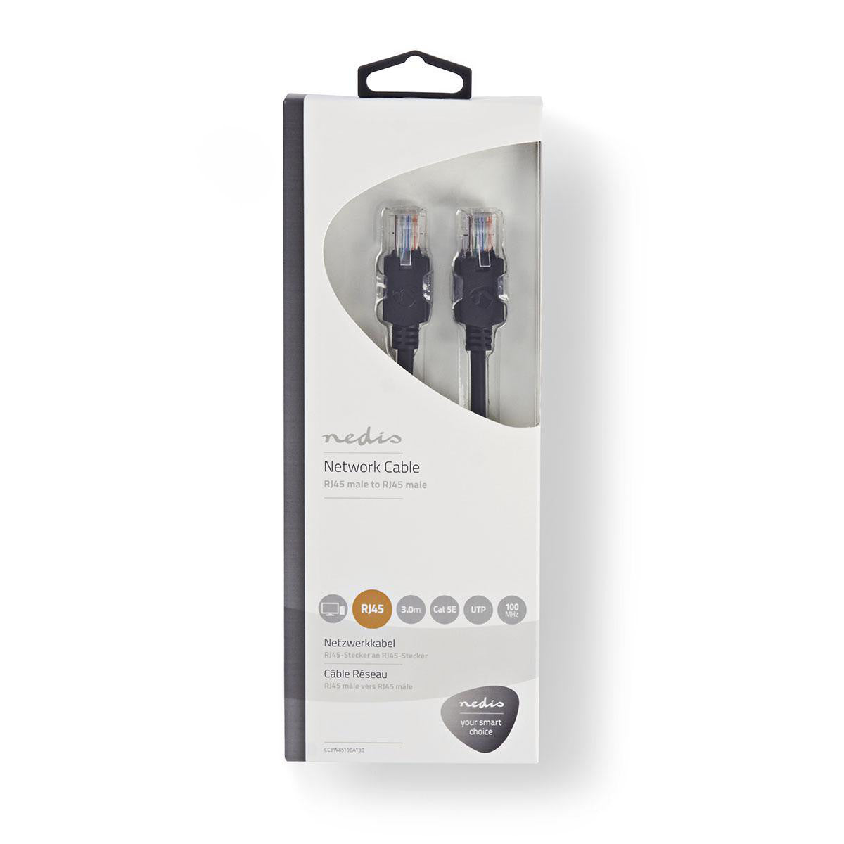 Cat5e UTP Network Cable | RJ45 (8p8c) Male - 3.0 m Anthracite