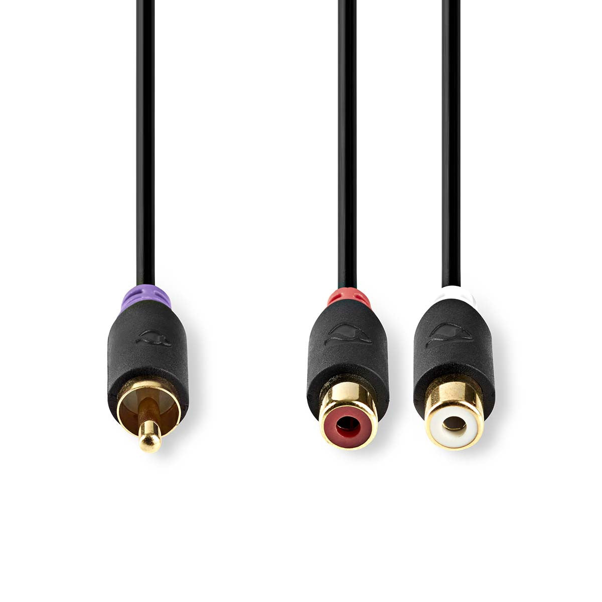Cabo para subwoofer | RCA macho - 2x fêmea 0,2 m Antracite