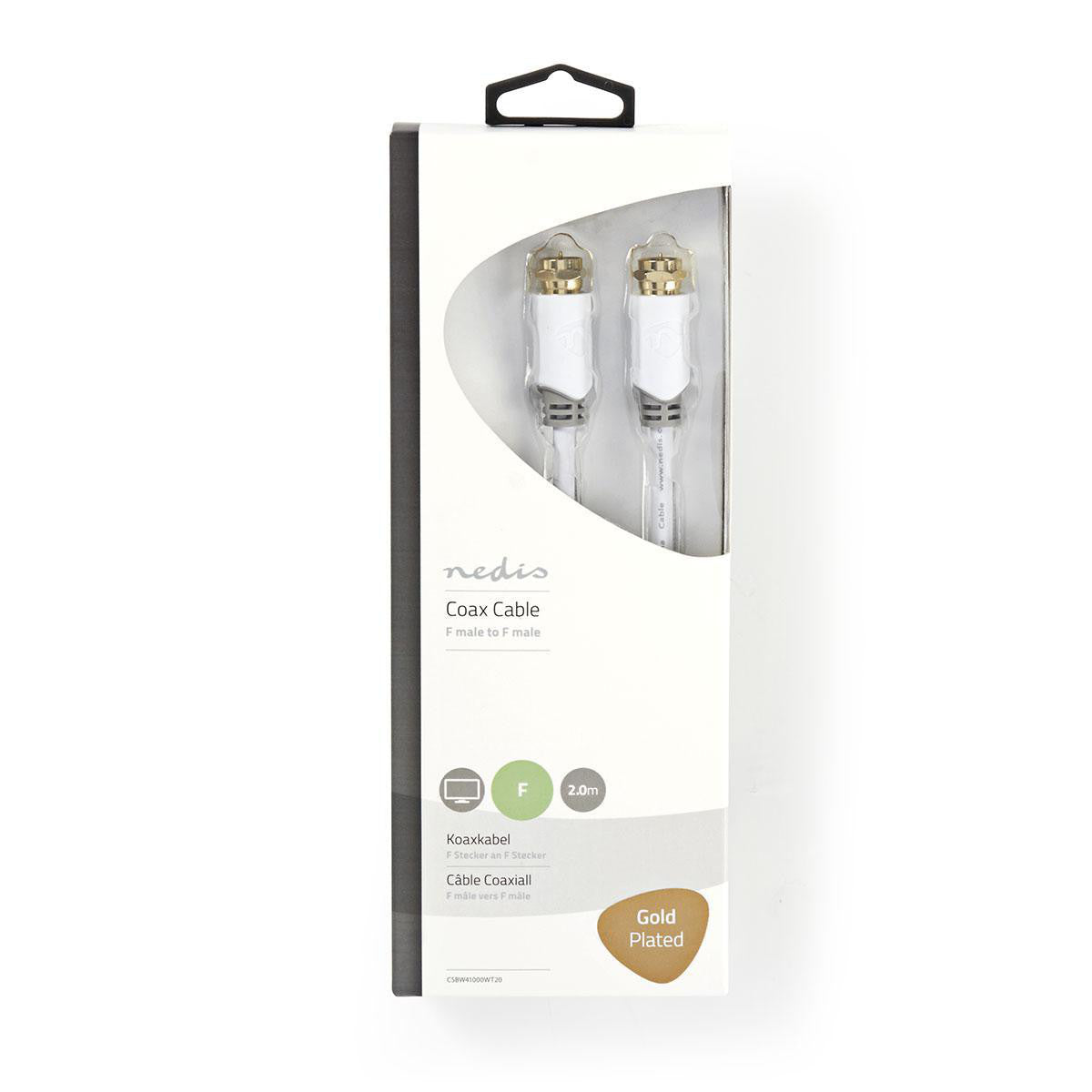 Satellite and Antenna Cable | F Male - 2.0 m White