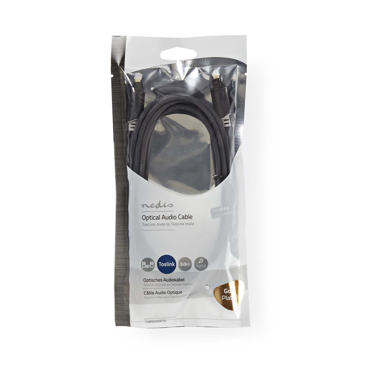 Optical Audio Cable | Toslink Male - 3.0 m Anthracite Cables