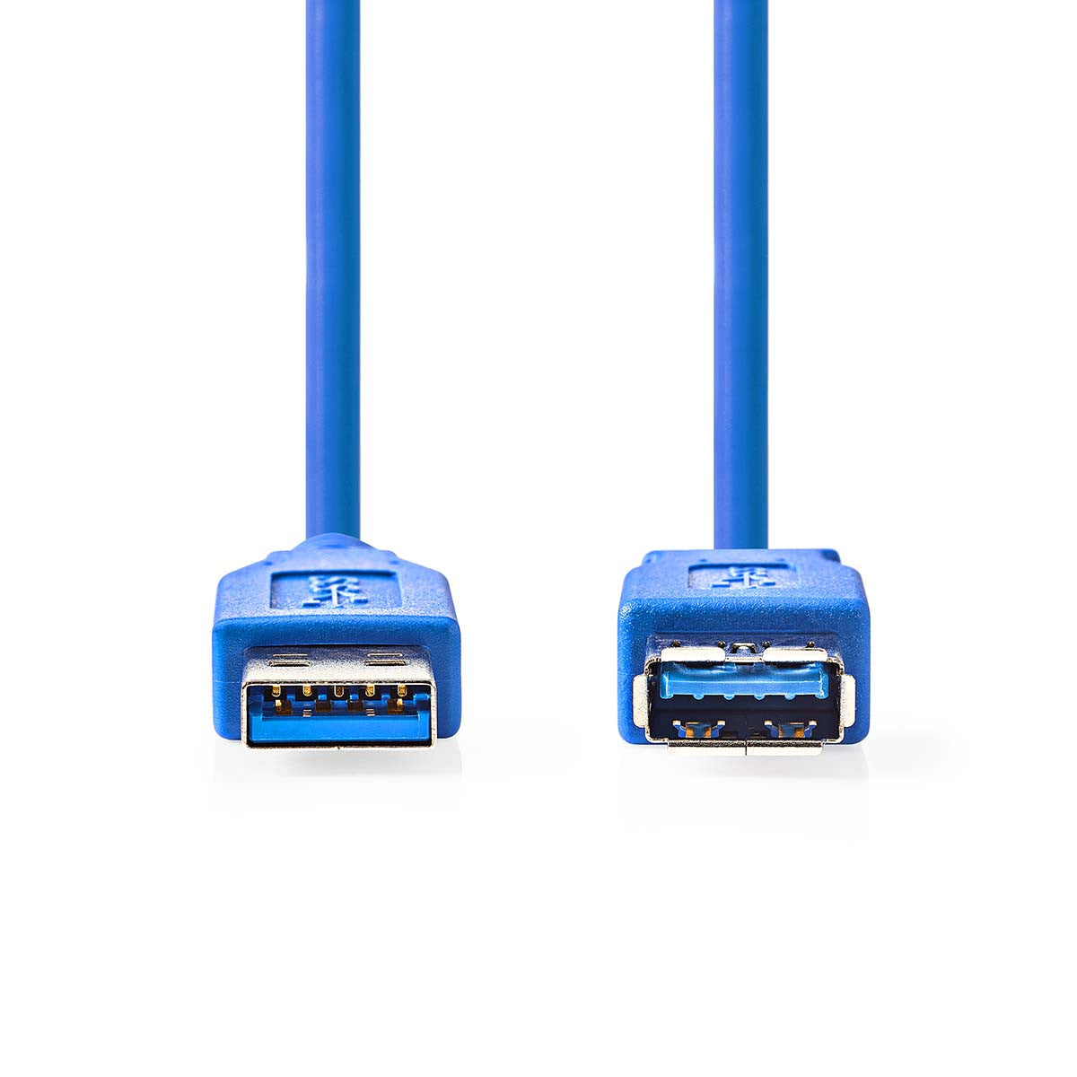 Cabo USB 3.2 Gen 1 | USB-A Macho/Fêmea 5 Gb/s | Niquelado | 3,00 metros | Azul