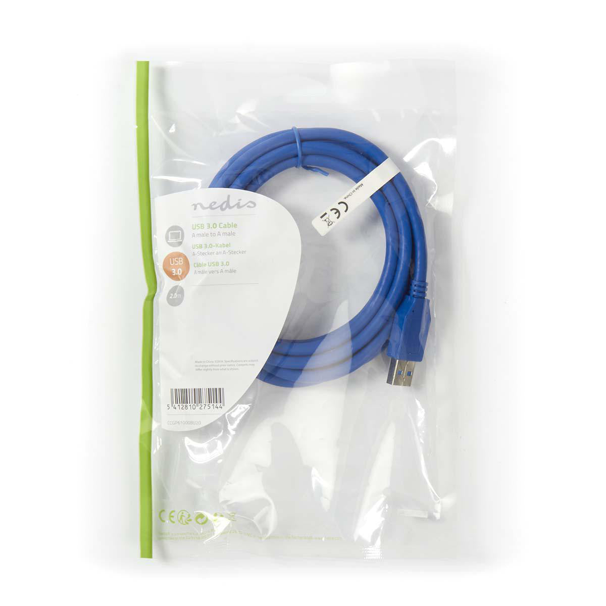 USB 3.0 Cable | A Male - 2.0 m Blue