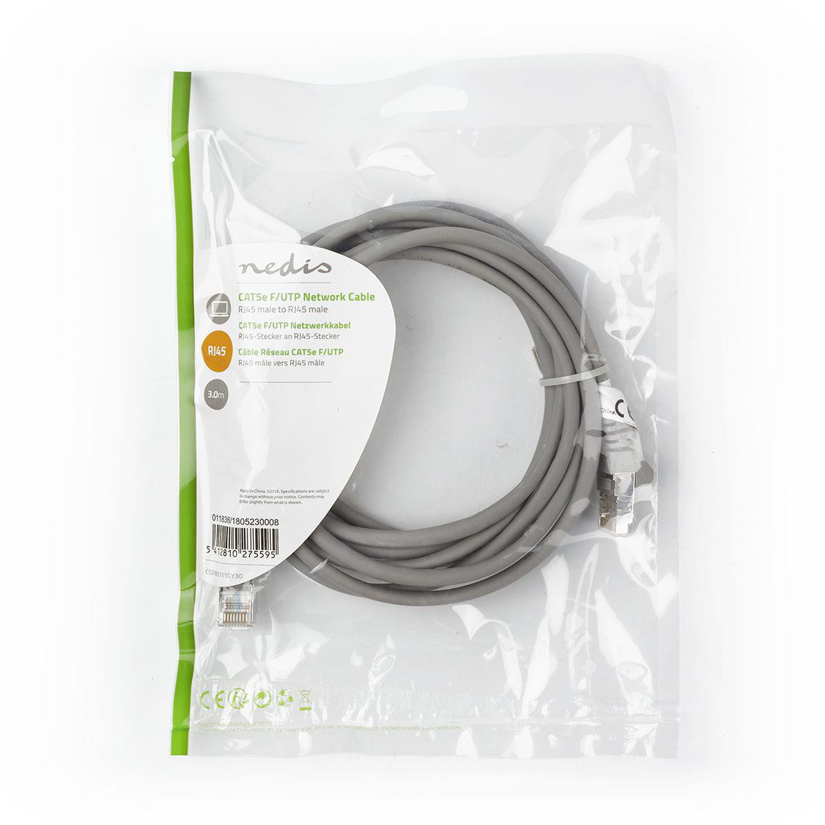 Cat5e F/utp Network Cable | Rj45 Male - 3.0 m Gray Cables