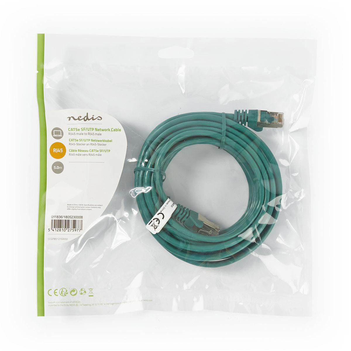 Cat5e Sf/utp Network Cable | Rj45 Male - 5.0 m Green
