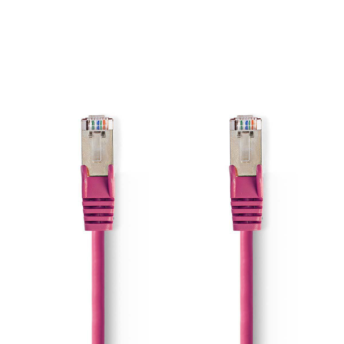 Cabo de rede Cat5e SF/UTP | RJ45 macho - 20 m rosa