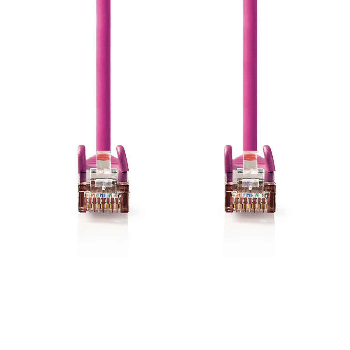 Cabo de rede Cat5e SF/UTP | RJ45 macho - 20 m rosa
