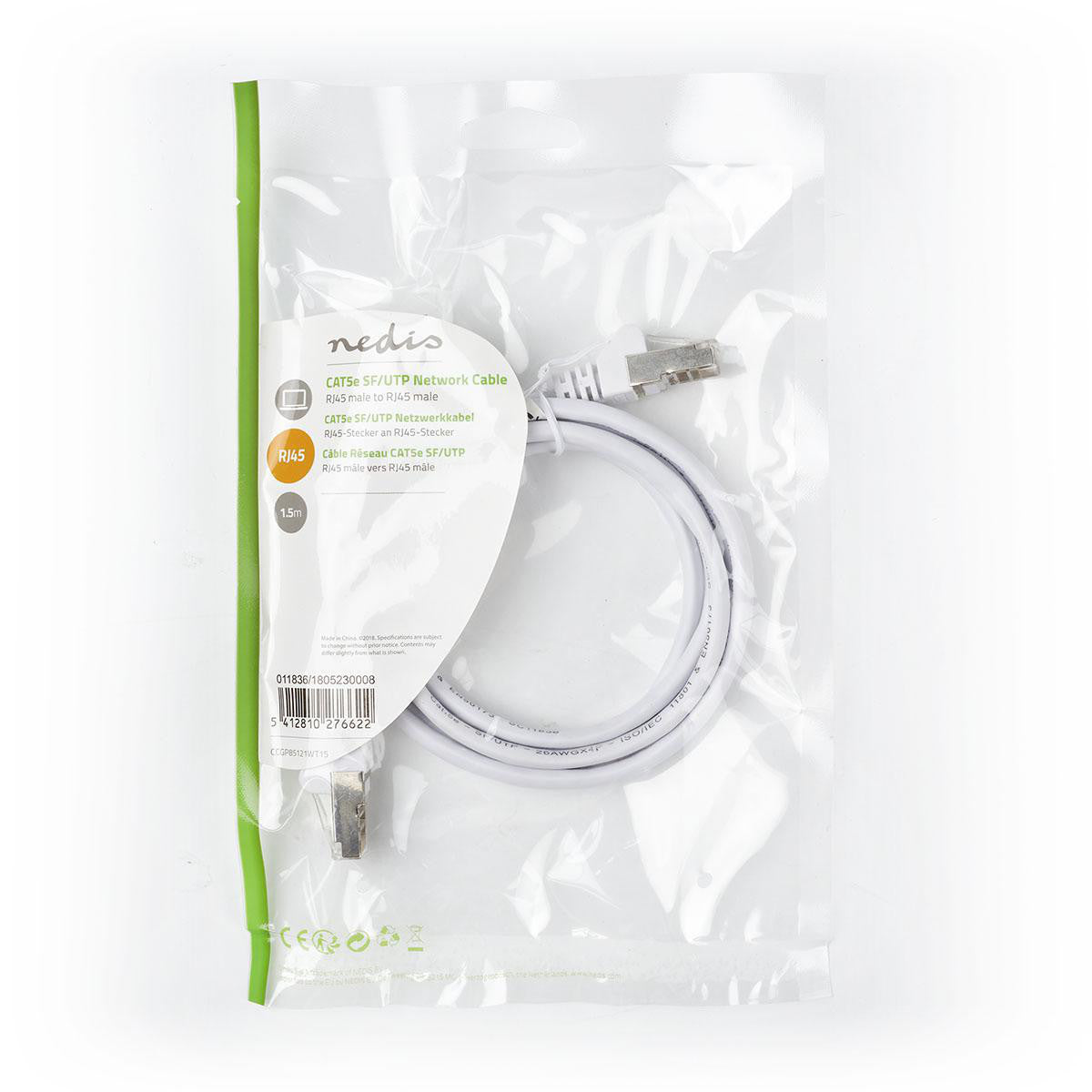 Cat5e Sf/utp Network Cable | Rj45 Male - 1.5 m White