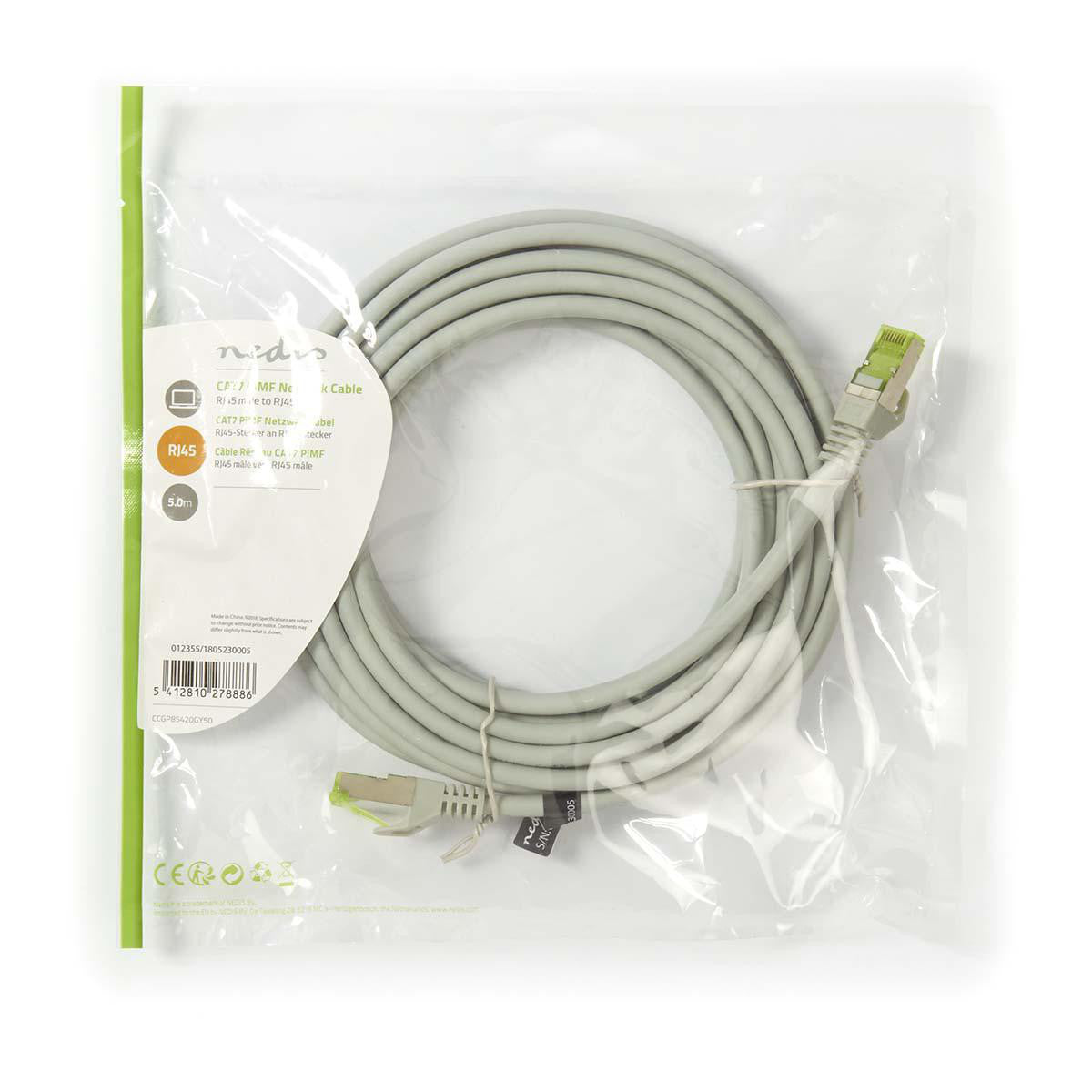 Cat7 Pimf Network Cable | Rj45 Male - 5.0 m Gray