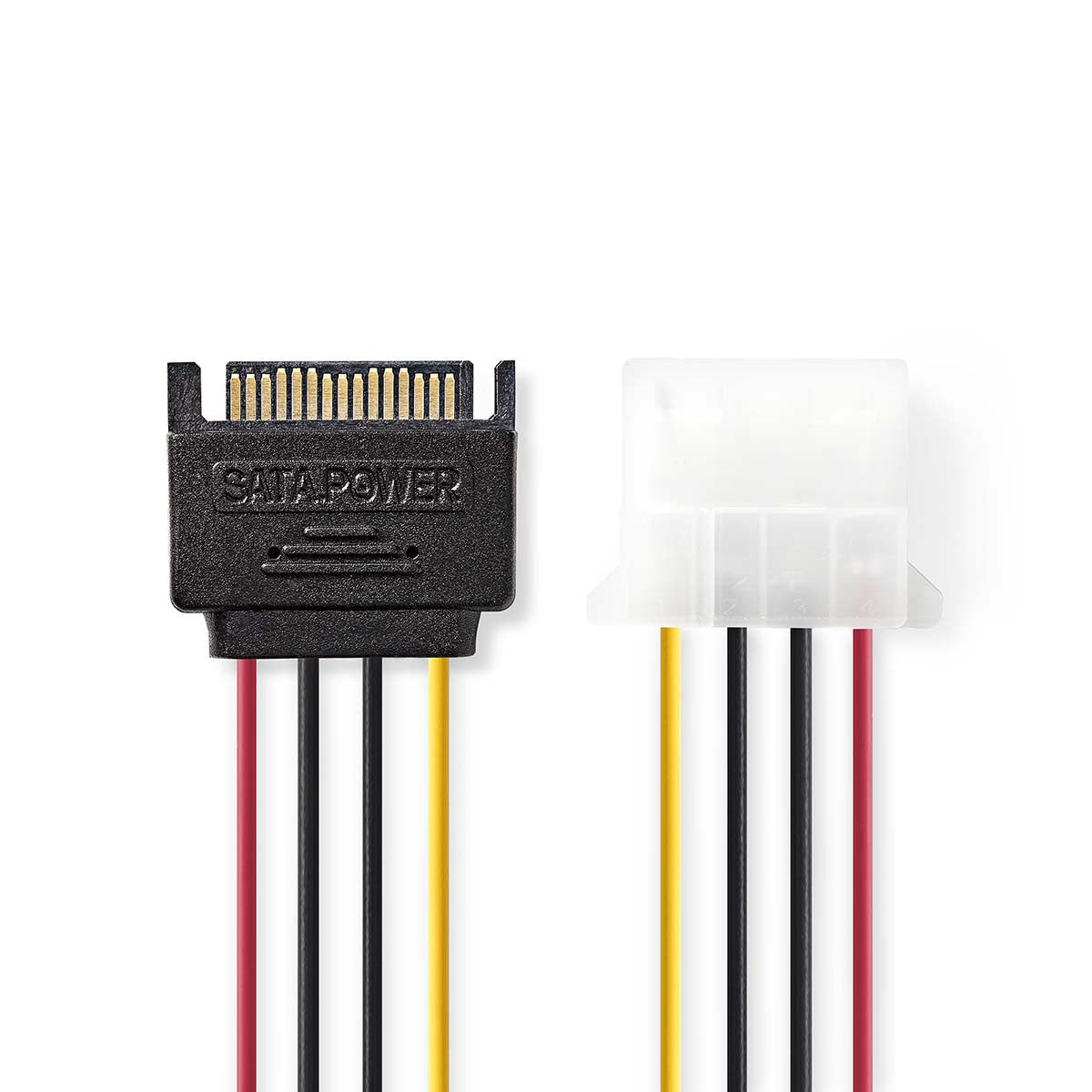 Cable de Alimentación Interno | Sata 15 Pines Macho - Molex Hembra 0,15 m