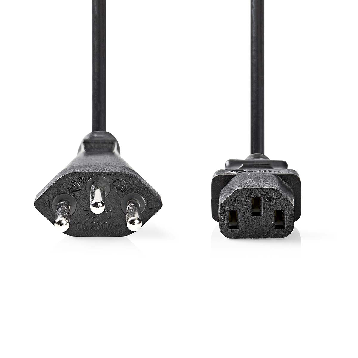 Cabo de alimentação | Conector tipo J (Suíça) - IEC-320-C13 5,0 m Cabos pretos