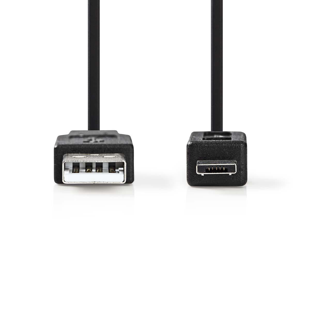 Cabo USB 2.0 | Macho A - Micro USB 2.0 m Preto
