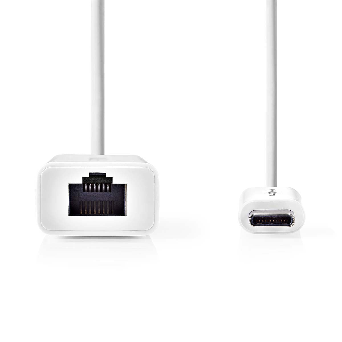 Cabo Adaptador USB Tipo C | Macho para RJ45 Fêmea 0,2 m Branco