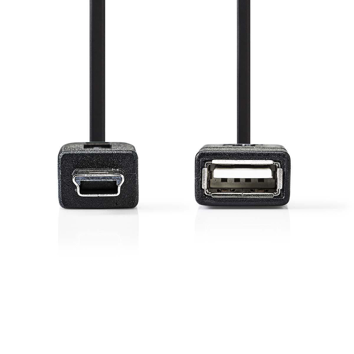 USB 2.0 Adapter Cable | Mini 5 Pin Male - A Female 0.2 m Black
