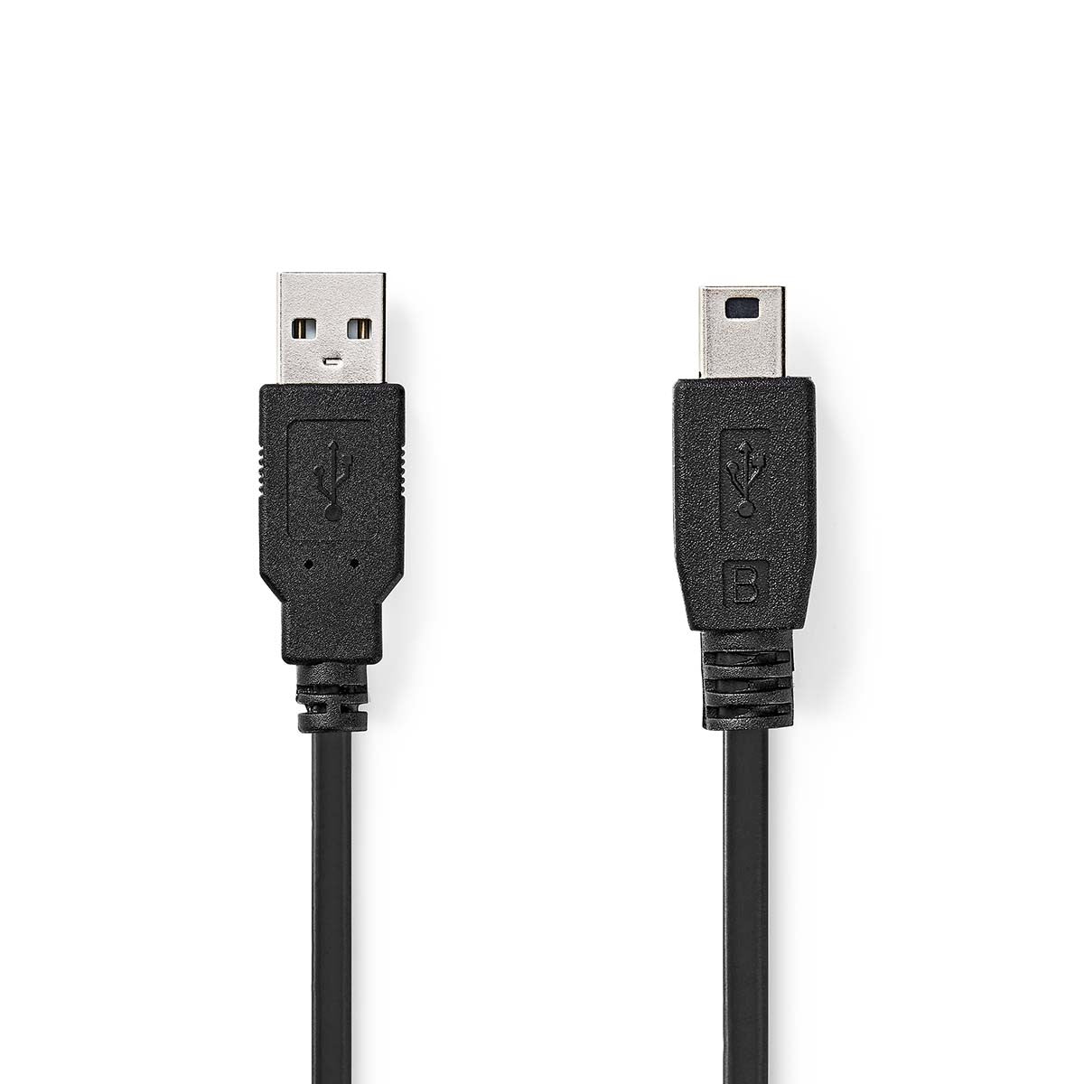 Cabo USB 2.0 | Macho A - Mini USB de 5 pinos, 2,0 m, Preto