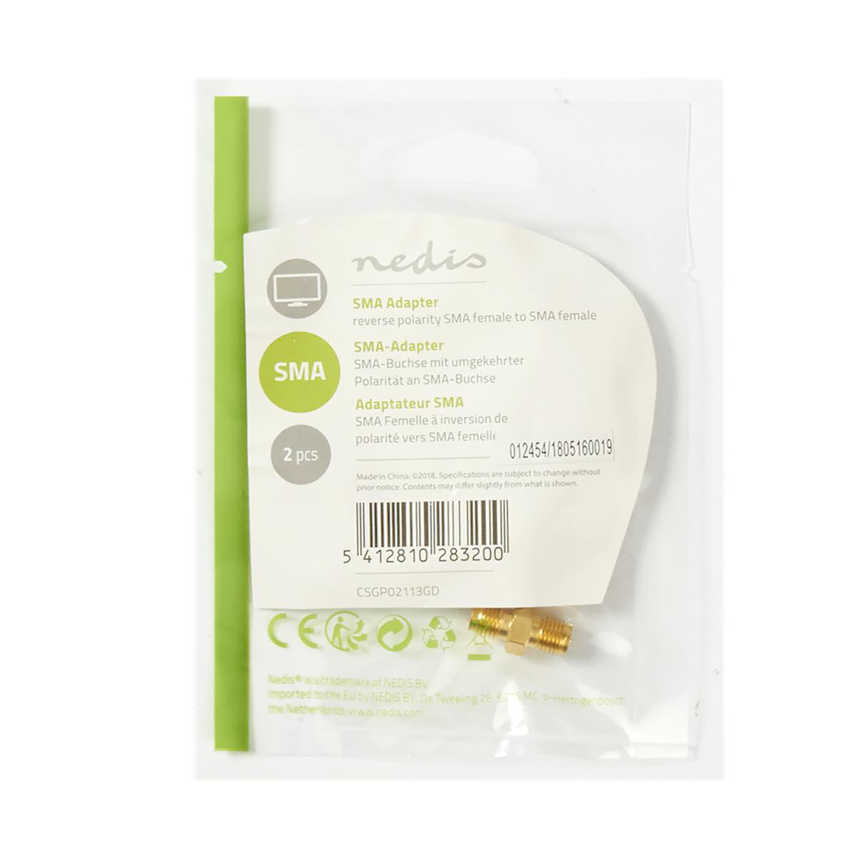 SMA Adapter | Female (Reverse Polarity) - 2 Pack Gold