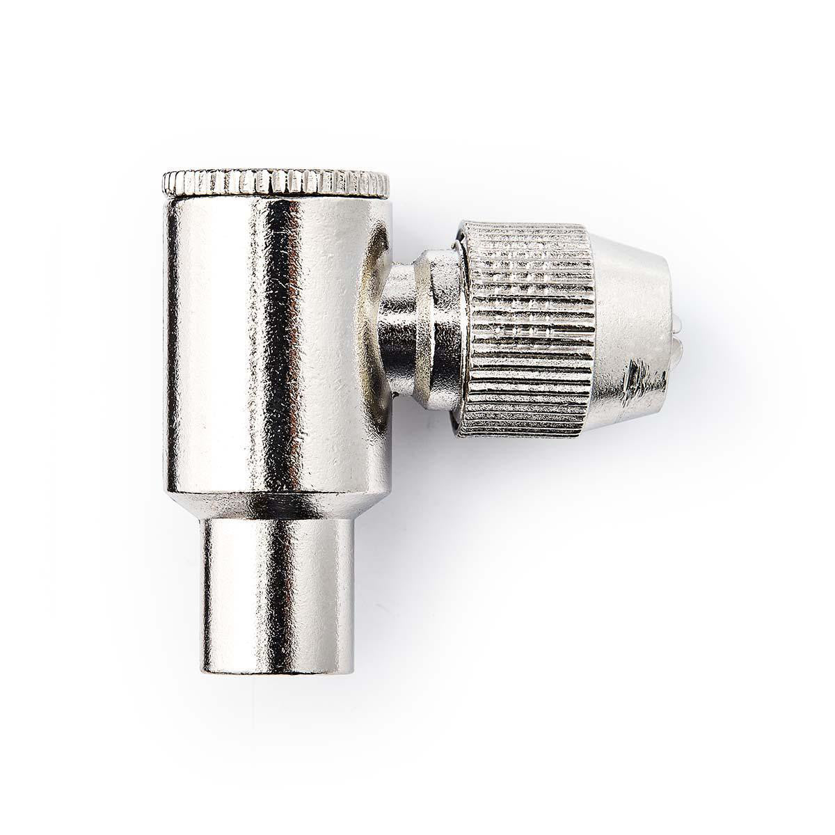Conector angular IEC (coaxial) | Macho - 2 unidades, metálico