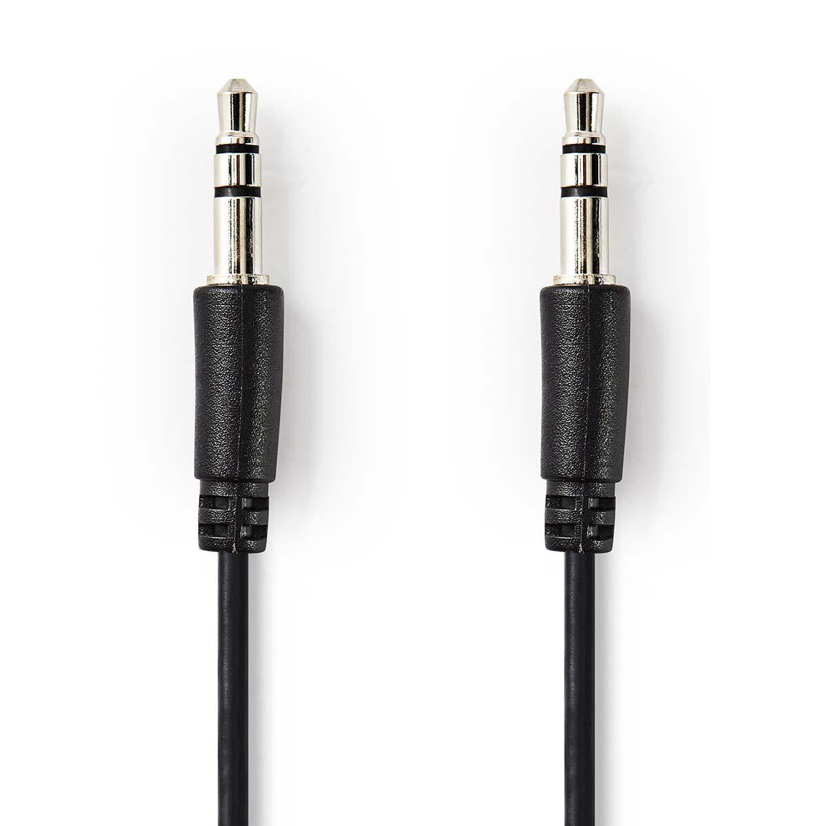 Stereo Audio Coiled Cable | 3.5mm Male - 1.0m Black Cables