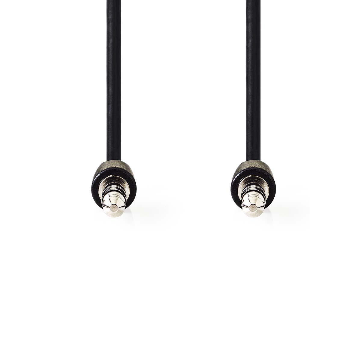 Stereo Audio Coiled Cable | 3.5mm Male - 1.0m Black Cables