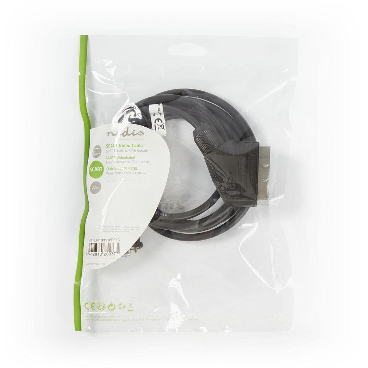 Scart-vga cable | Scart Male - VGA Female 2.0 m Black Audio