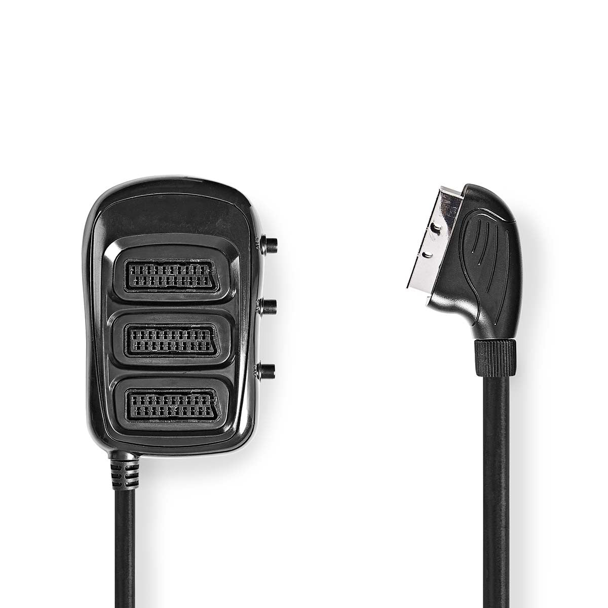 Switchable Scart Box | Male - 3x Female 0.5m Black