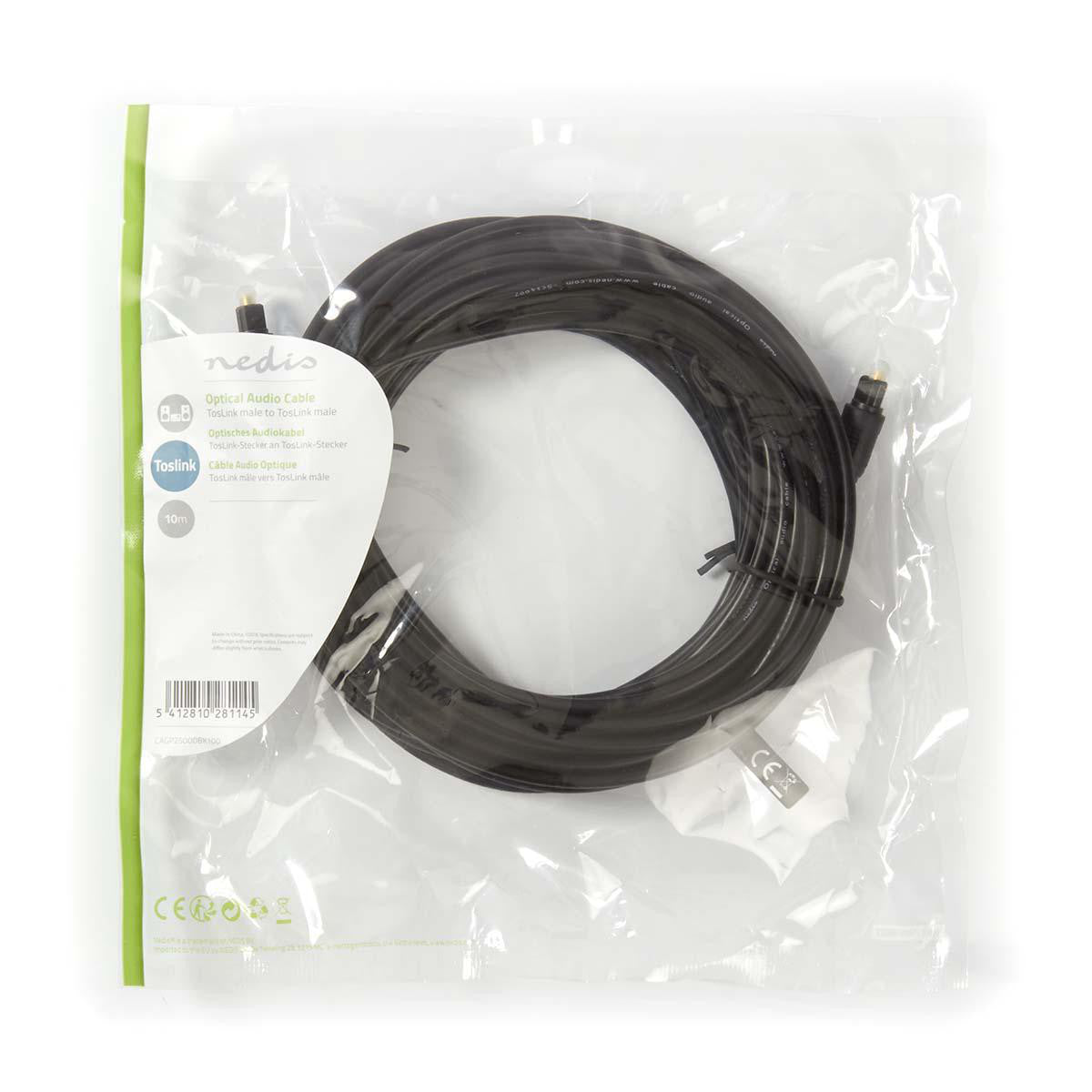 Optical Audio Cable | Toslink Male - 10m Black