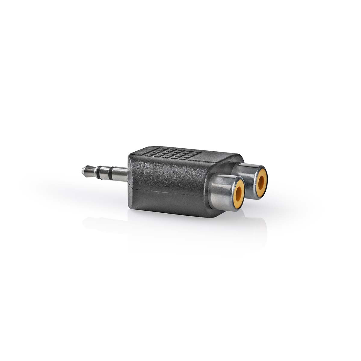 Adaptador de áudio estéreo | 3,5 mm macho para 2x RCA fêmea preto