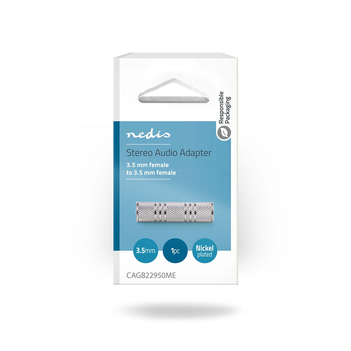 Adaptador de áudio estéreo | Conector fêmea de 3,5 mm - Metal