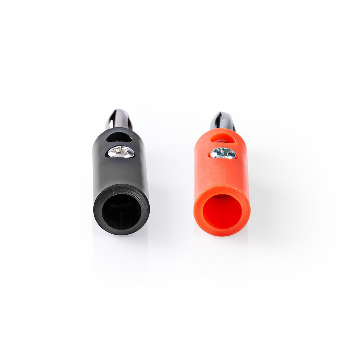 Kit de Conectores Banana Macho - 4 Unidades Preto/Vermelho