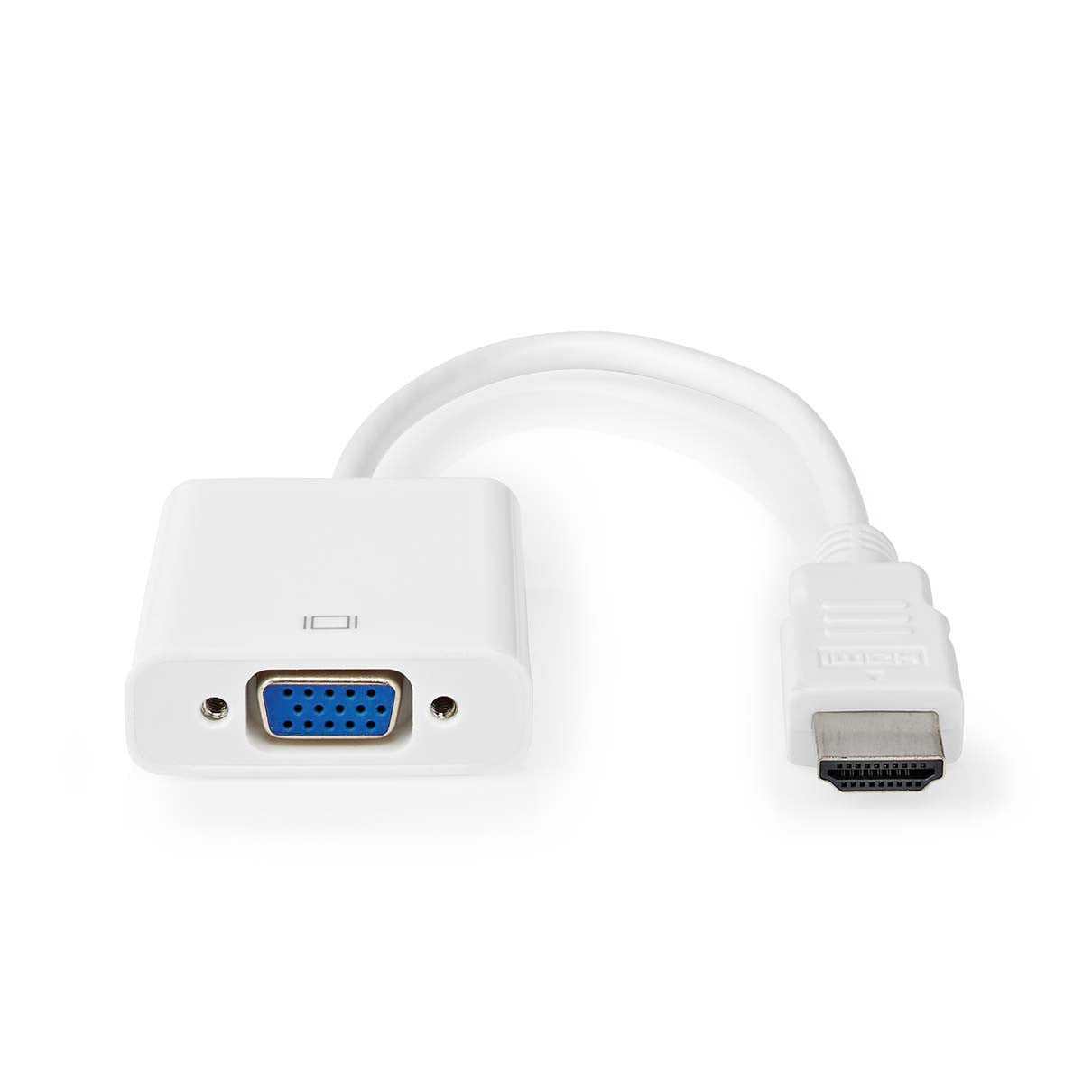 Cable HDMI-VGA | Conector HDMI - VGA Hembra + Salida de 3,5 mm - 0,2 m - Blanco