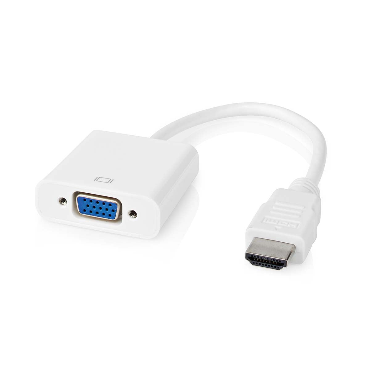 Cable HDMI-VGA | Conector HDMI - VGA Hembra + Salida de 3,5 mm - 0,2 m - Blanco