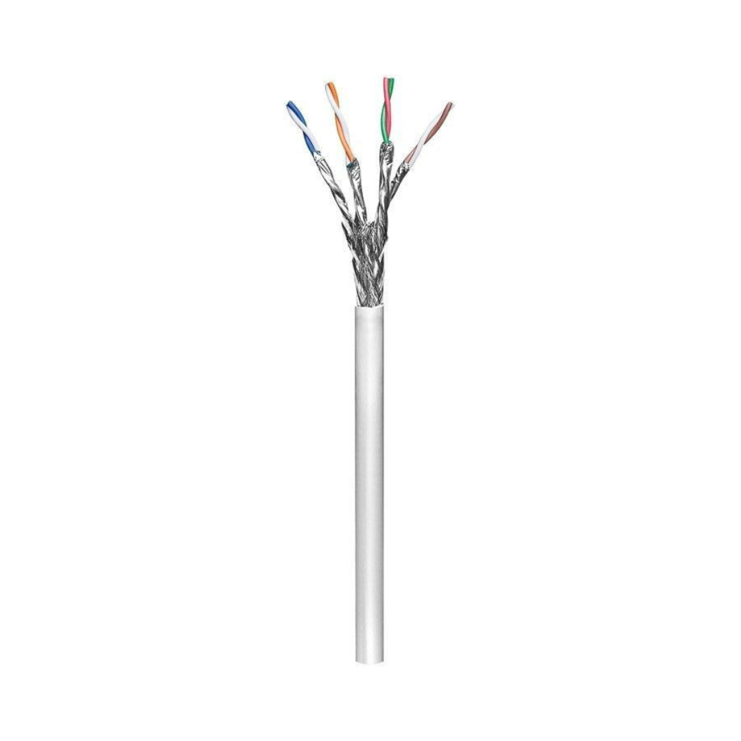 CAT 6 Network Cable, S/FTP (PiMF), gray copper-clad aluminum wire, AWG 26/7